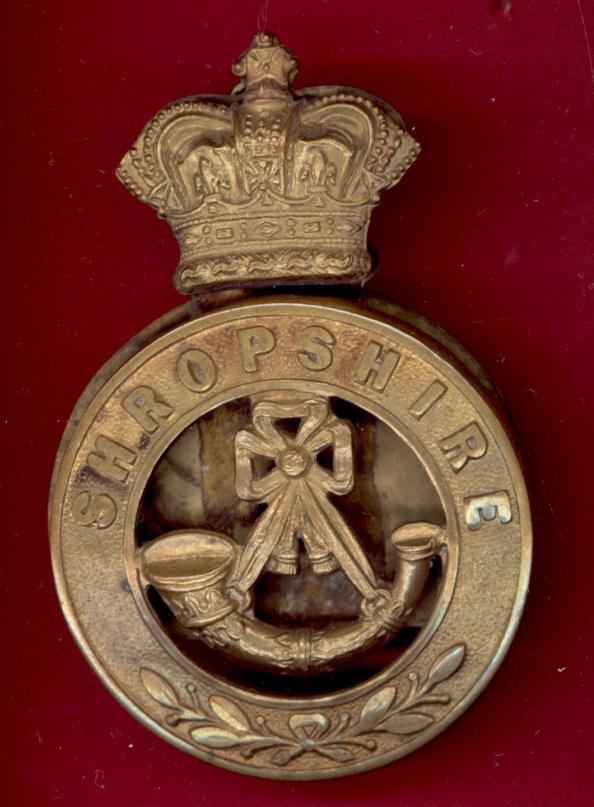 King's Shropshire Light Infantry Victorian OR’s brass glengarry badge