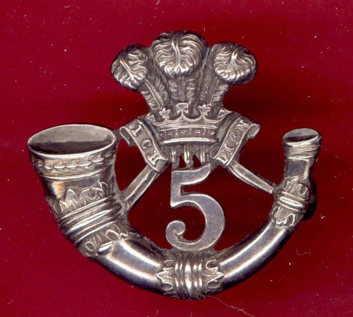 5th (Congleton) Cheshire Rifles Victorian Officer's cap badge