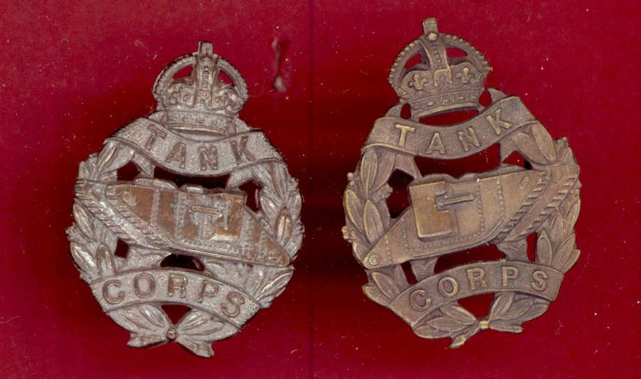 Tank Corps WW1 Officer's OSD collar badges