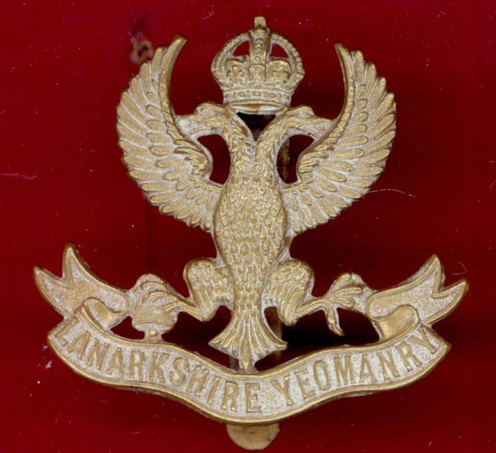 Scottish The Lanarkshire Yeomanry  Or's cap badge