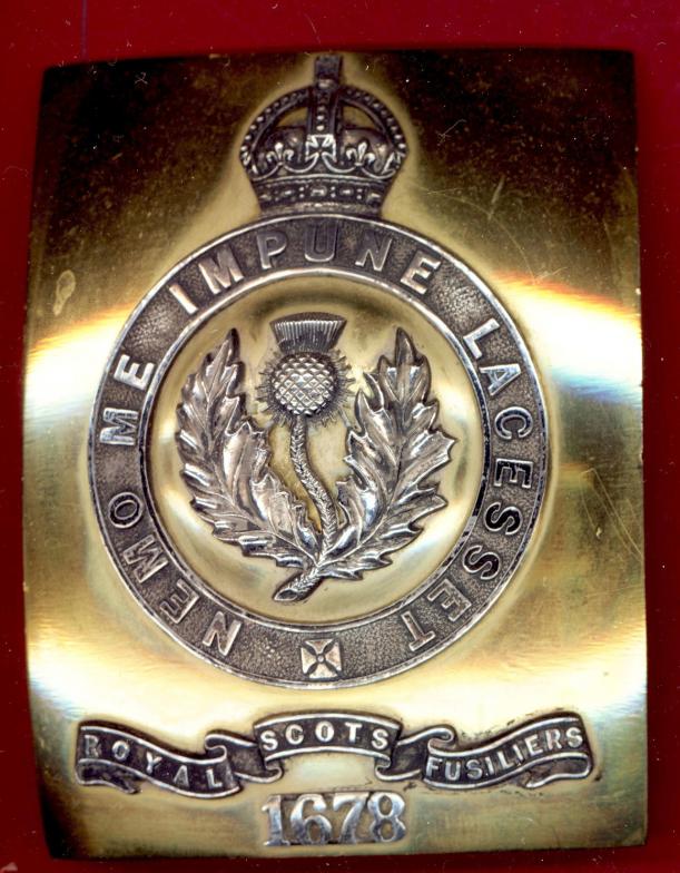 Scottish Royal Scots Fusiliers Officer's shoulder belt plate