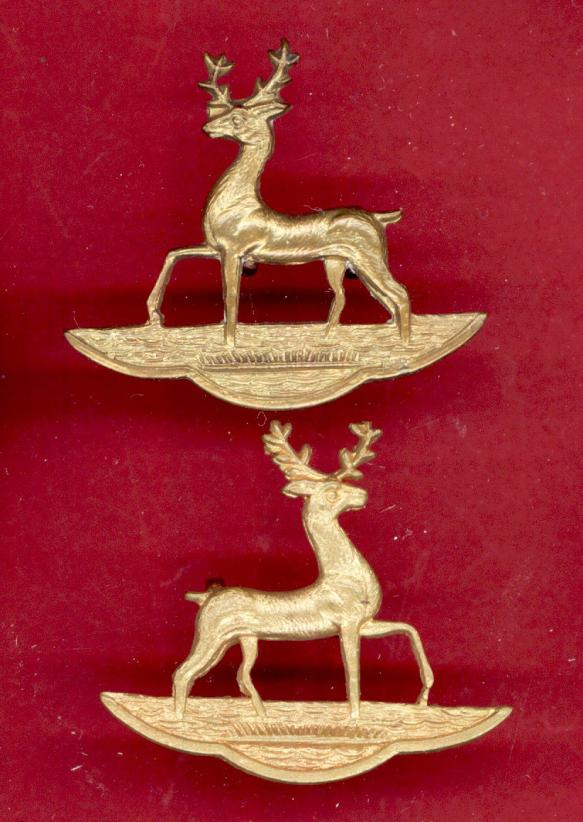 The Hertfordshire Yeomanry OR's collar badges