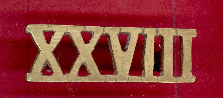 Indian Army; XXVIII 28th Punjabis WW1 shoulder title