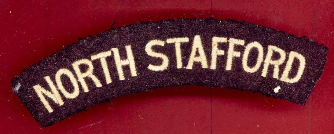 North Staffordshire Regiment WW2 cloth shoulder title