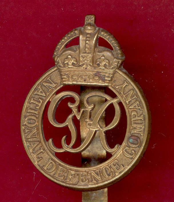 National Defence Company George VI cap badge