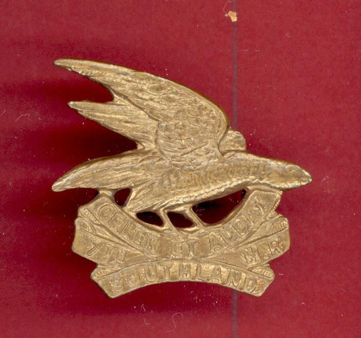 New Zealand 7th Southland Mounted Rifles WW1 cap badge