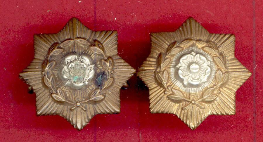 East Yorkshire Regiment  collar badges