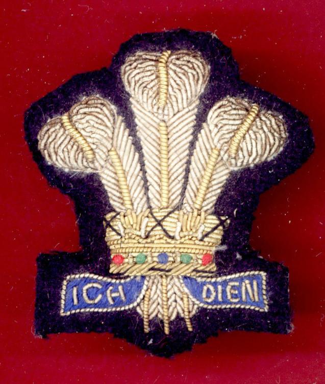 The Royal Regiment of Wales Officer's bullion beret badge