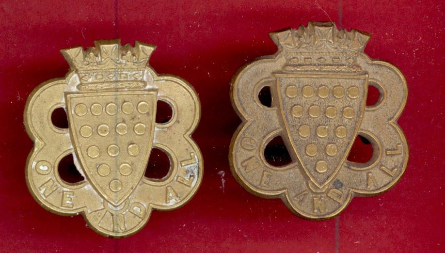 Duke of Cornwalls Light Infantry Victorian OR's collar badges