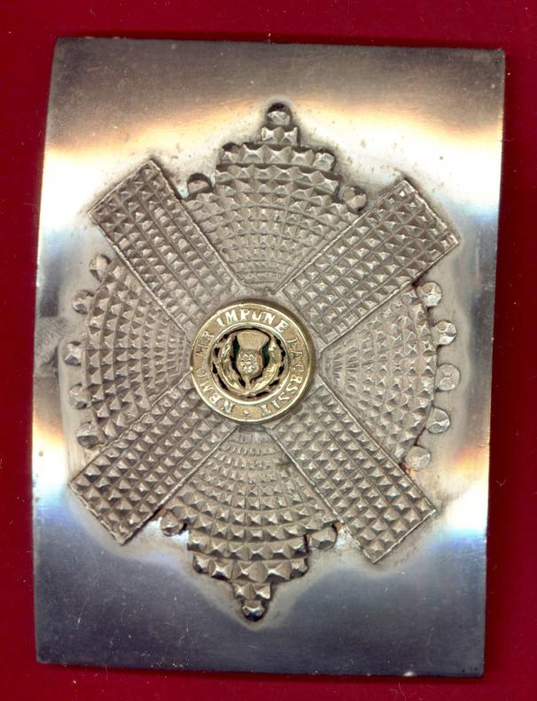 Scottish 9th (Highland) Battn. Royal Scots Victorian Officer's shoulder belt plate