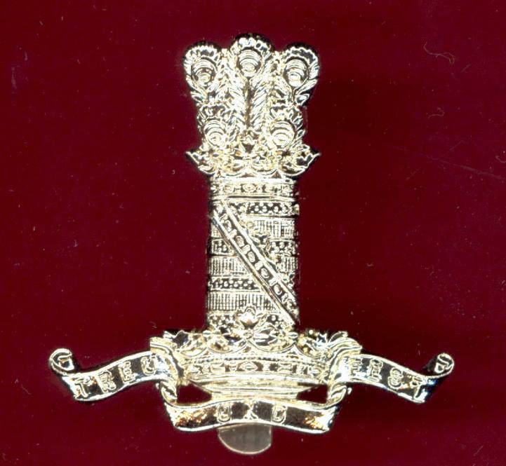 The 11th P.A.O. Hussars staybright cap badge