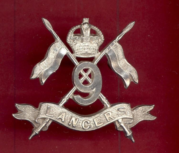 9th Queen's Royal Lancers  Officer's / NCO's cap badge