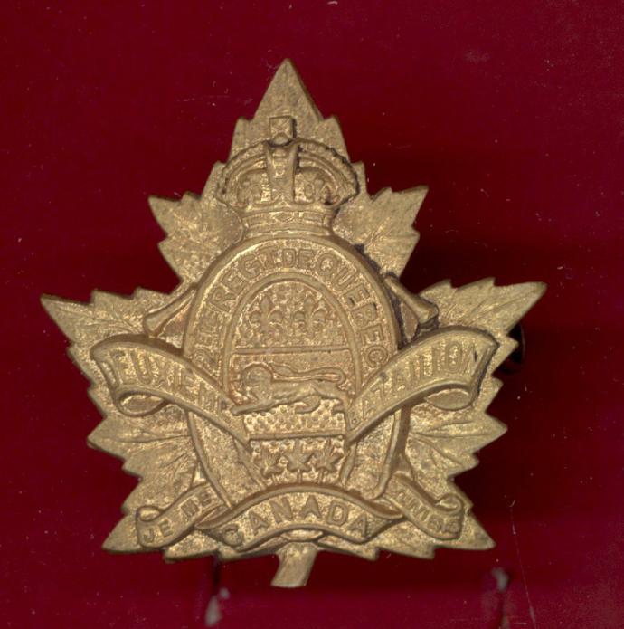 Canada. 2nd Quebec Regiment, 2nd Depot Bn. CEF WW1 cap badge