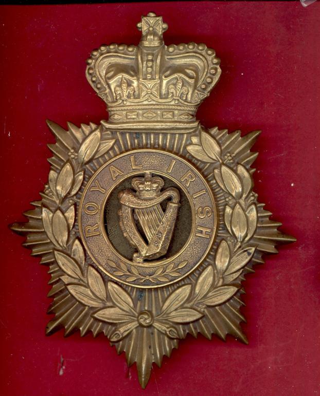 Royal Irish Regiment Victorian OR's helmet plate