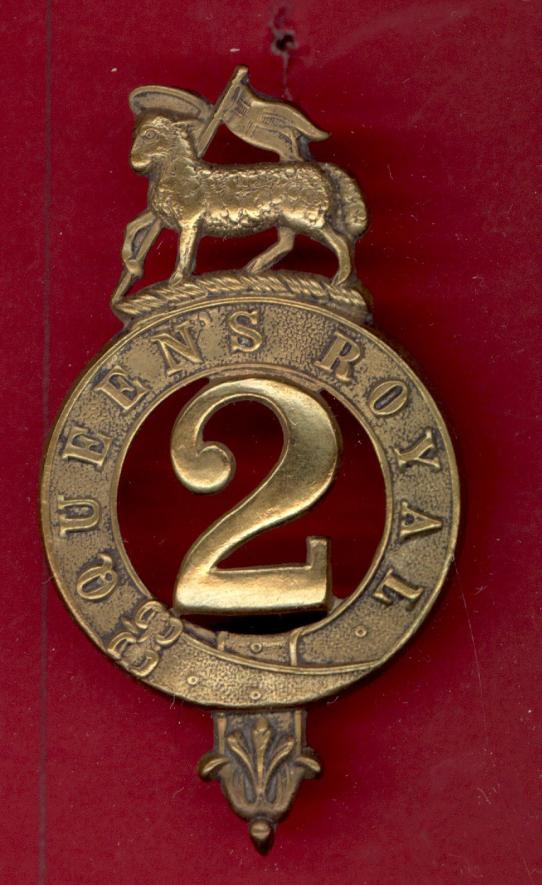 2nd The Queen's Royal Regiment of Foot Victorian glengarry badge