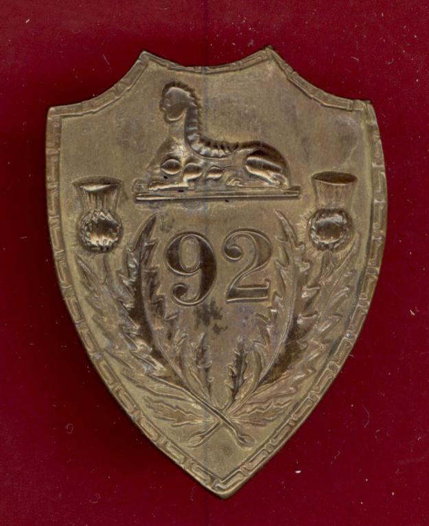 Scottish 92nd Regiment of Foot Gordon Hldrs Victorian sporran badge