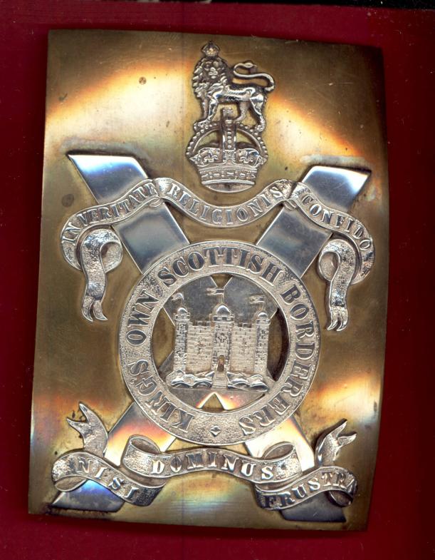 Scottish King's Own Scottish Borderers Officer's shoulder belt plate