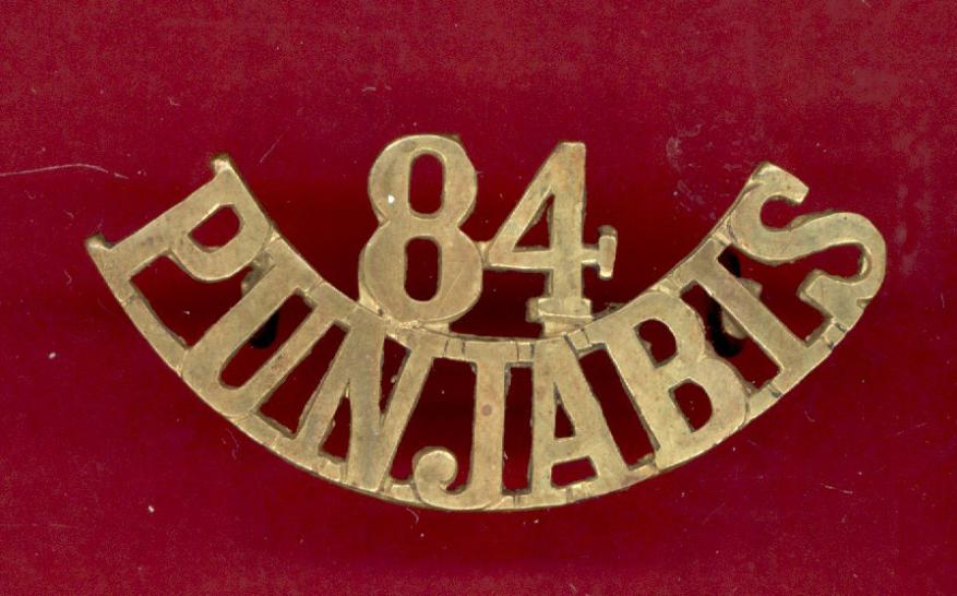 Indian Army 84th Punjabis Regt. WW1 shoulder title