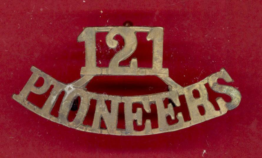 Indian Army 121st Pioneer Regiment. WW1 shoulder title