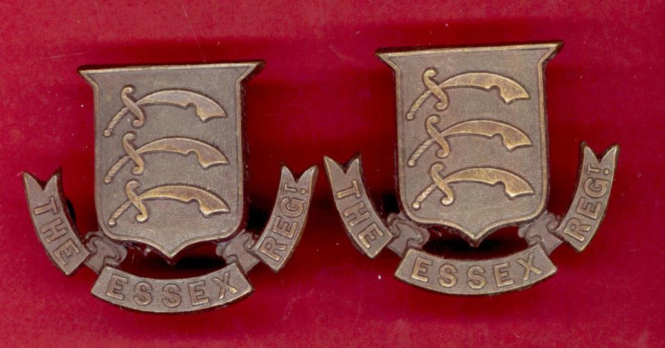 The Essex Regiment. Officer's OSD collar badges