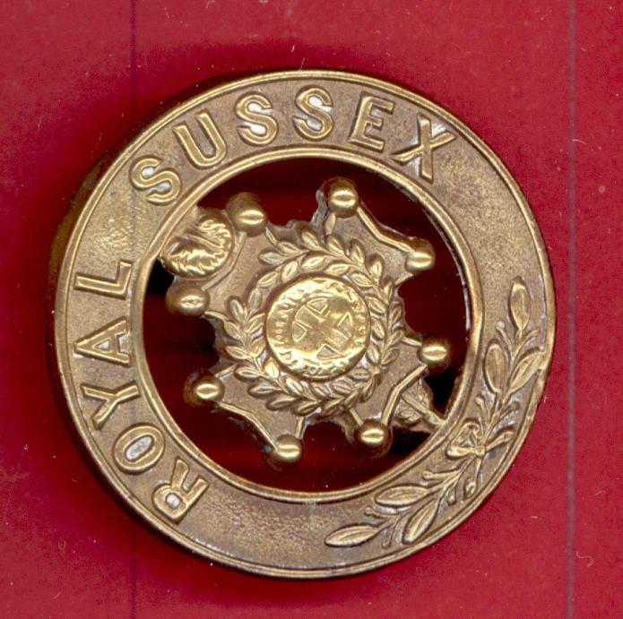 The Royal Sussex Regiment Victorian helmet plate centre