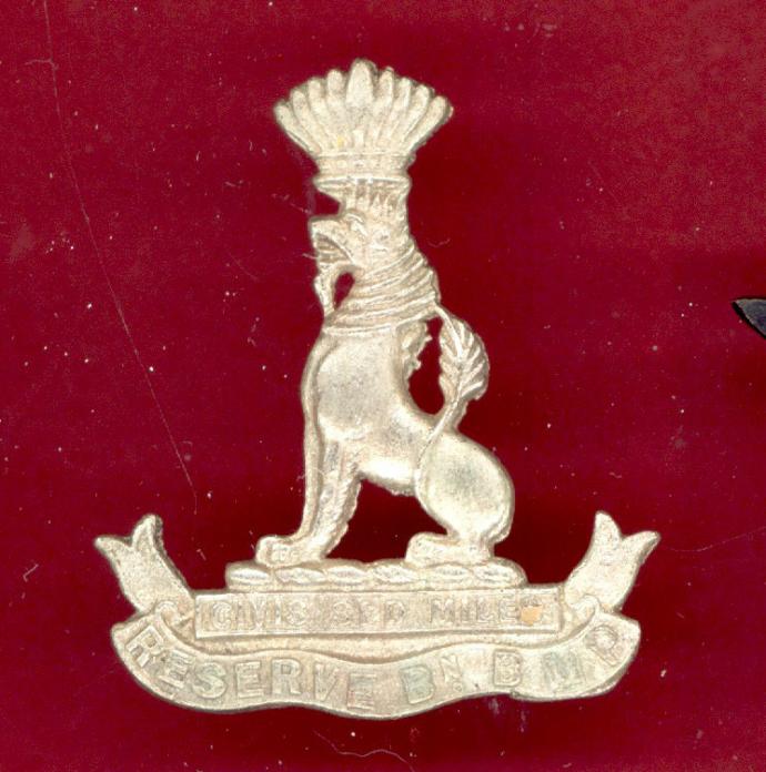 Indian Army Reserve Batt. Burma Military Police cap badge