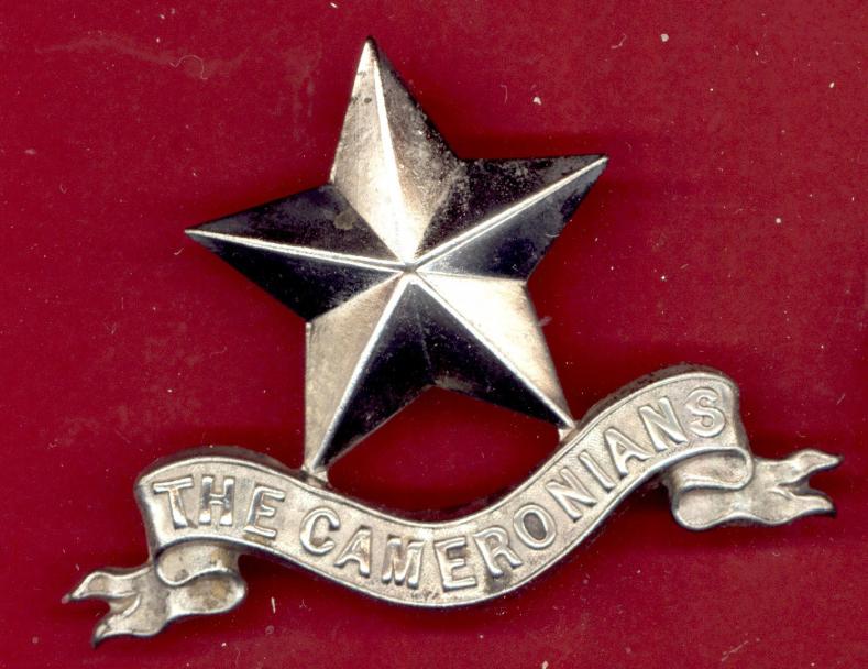 Cameronians Scottish Rifles Pipers glengarry badge