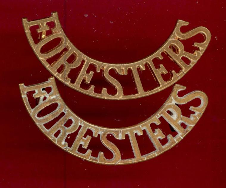 FORESTERS Sherwood Foresters Officer shoulder titles