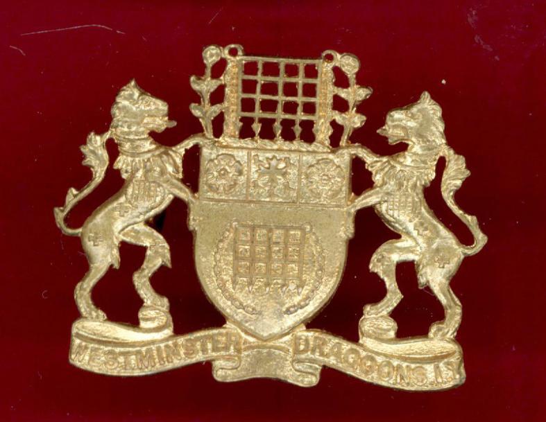 Westminster Dragoons Imperial Yeomanry Officer's cap badge