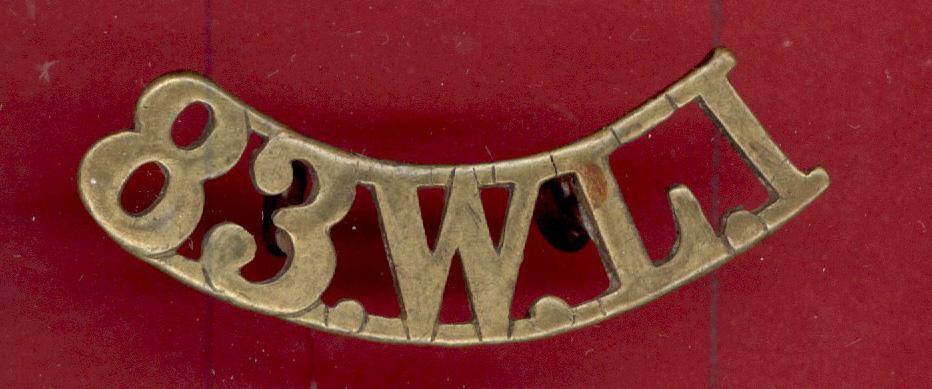 Indian Army 83rd Wallajahbad Light Infantry WW1 shoulder title