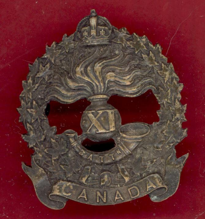 Canadian 11th Saskatchewan Bn. WW1 CEF cap badge