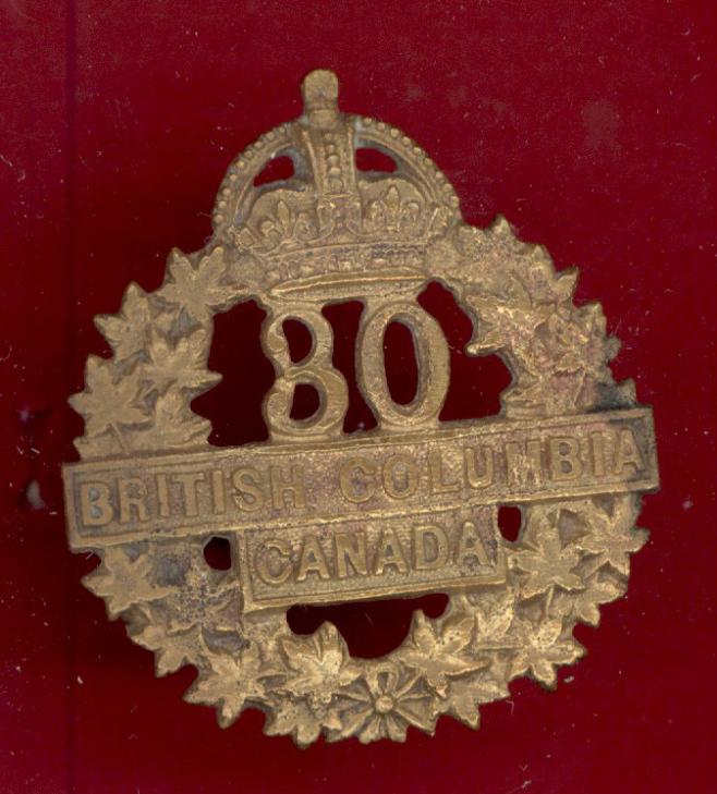 Canadian 30th Battalion, 2nd British Columbia  WW1 CEF cap badge