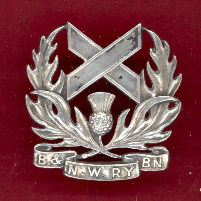 Indian Army Bengal & North Western Railway Volunteer Rifles WW1 Officer's cap badge