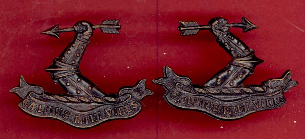 2nd South Middlesex Rifle Volunteers collar badges