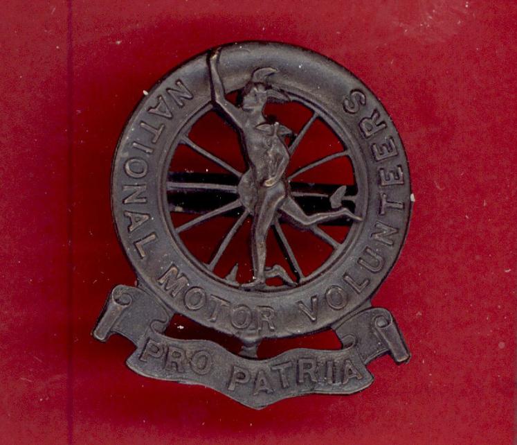 National Motor Volunteers WW1 Officer's VTC  cap badge