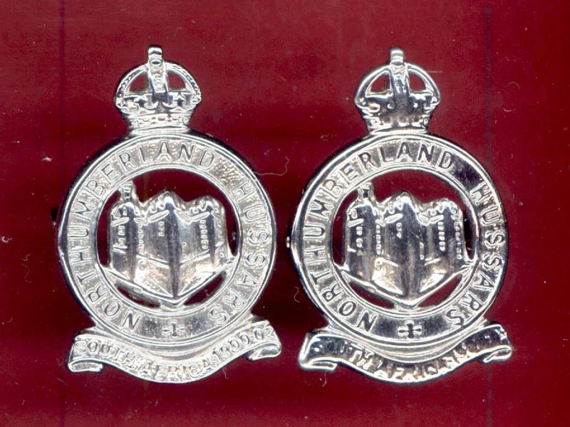 Northumberland Hussars Yeomanry collar badges