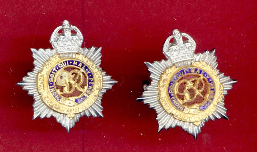 Royal Army Service Corps Officer's collar badges