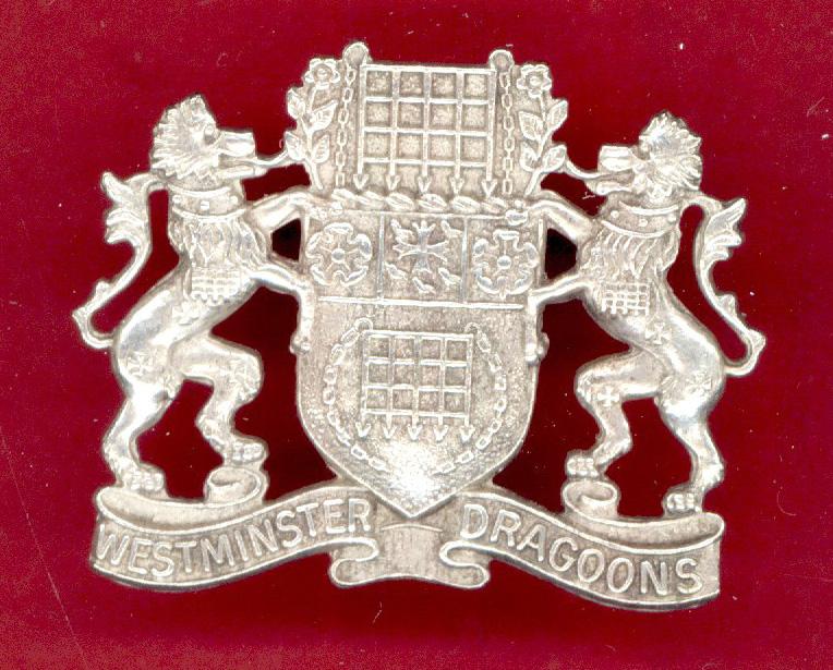 Westminster Dragoons Officer's cap badge