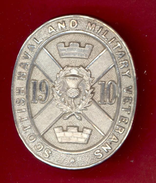 Scottish Naval and Military Veterans head-dress badge