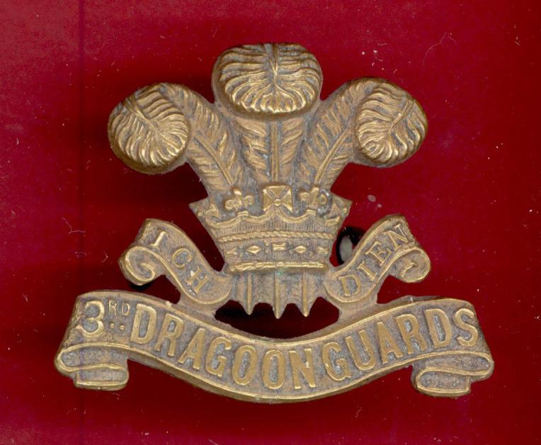 3rd Prince of Wales Dragoon Guards WW1 OR's brass economy cap badge