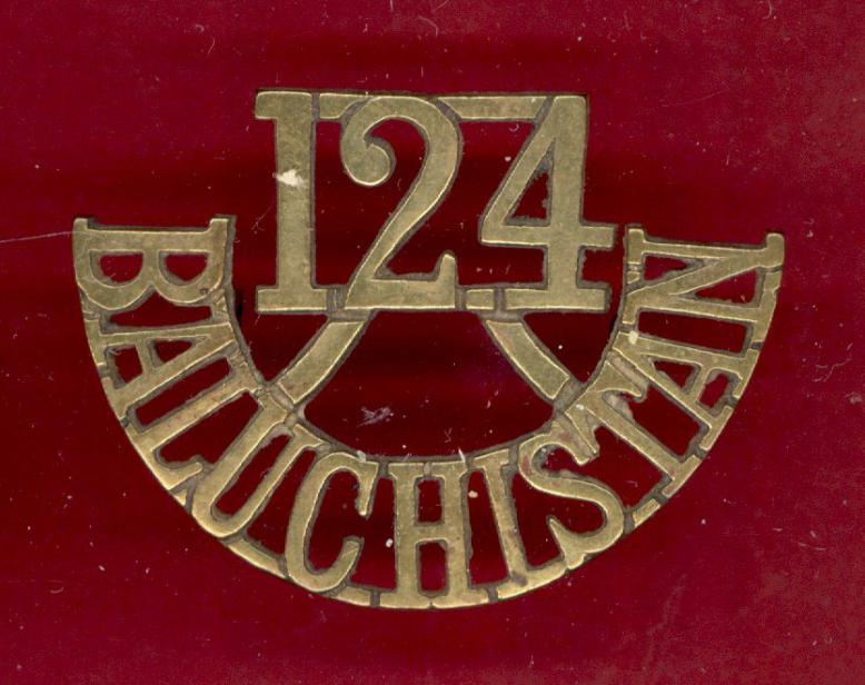 Indian Army WW1 124th Duchess of Connaughts Own Baluchistan Infantry shoulder title