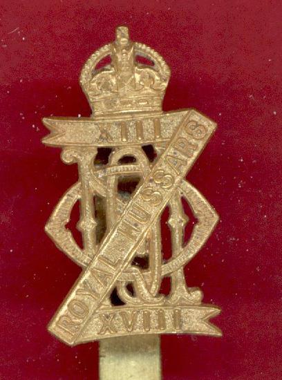 13th/18th Royal Hussars OR's cap badge