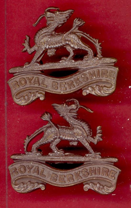 The Royal Berkshire Regiment Officer's OSD collar badges