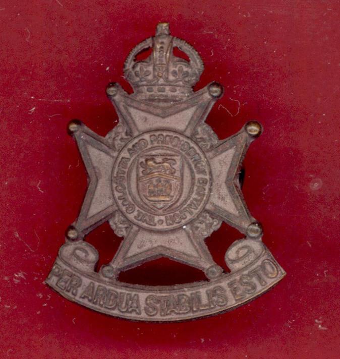 Indian Army ; Calcutta & Presidency Battalion cap badge