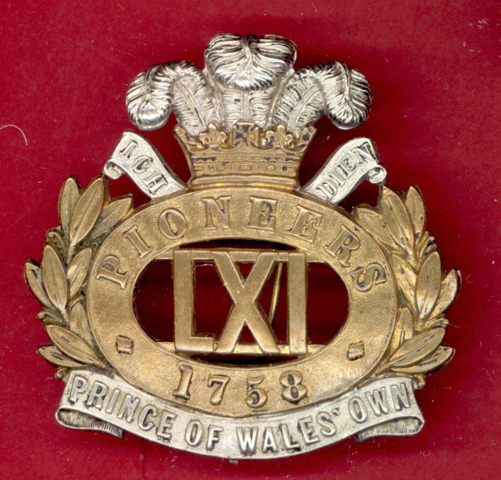 Indian Army. 61st Prince of Wales Own Pioneers Edwardian pagri badge