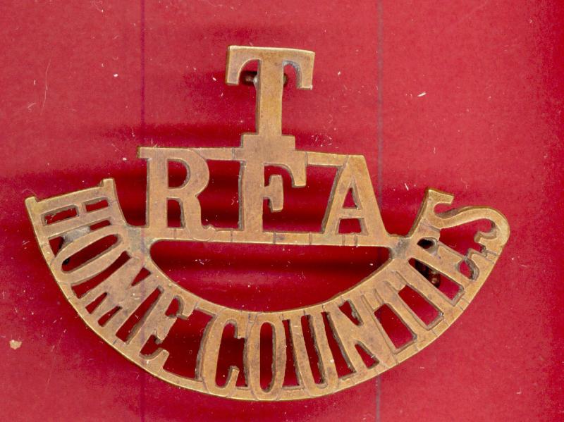 T / RFA / HOME COUNTIES WW1 shoulder title