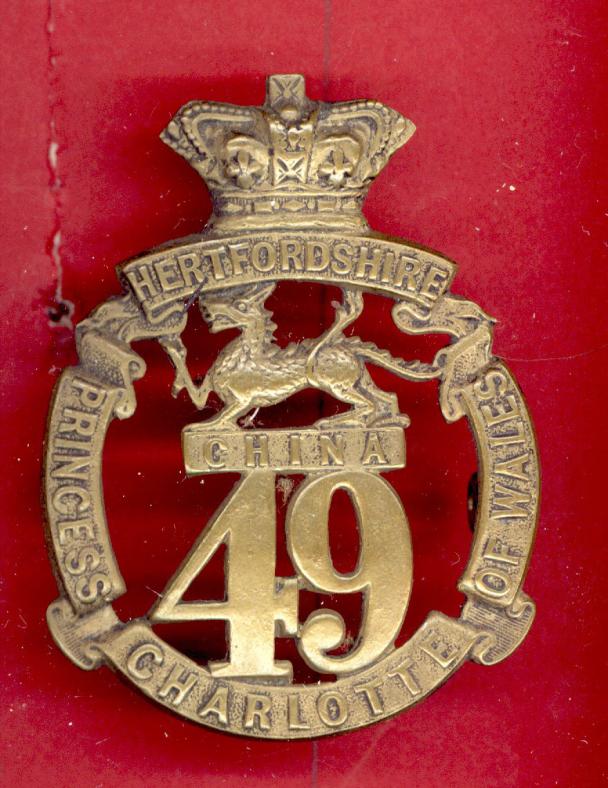 49th Hertfordshire Regiment of Foot Victorian OR's glengarry badge