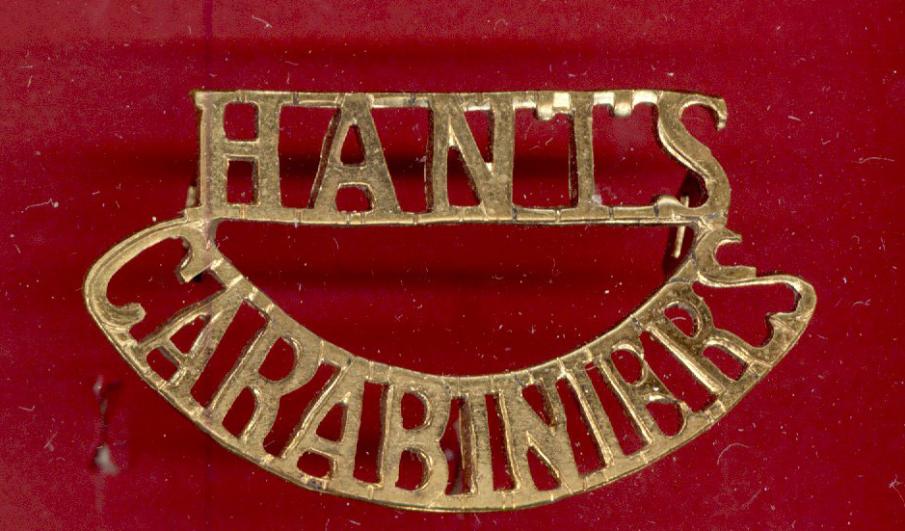 HANTS / CARABINIERS shoulder title