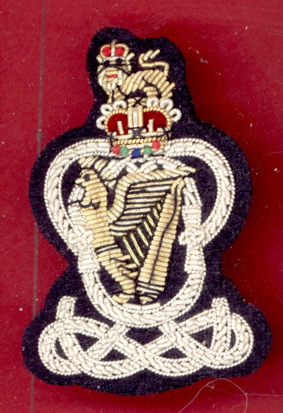 Queen's Royal Hussars Officer's bullion beret badge