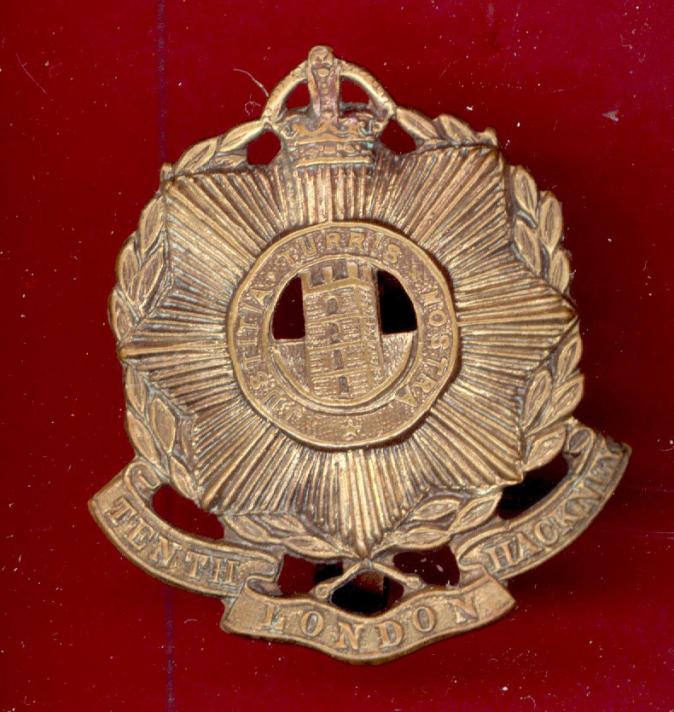 10th County of London Regiment Hackney Rifles OR's cap badge